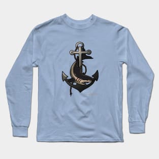 Retro Shark Tattoo Art Long Sleeve T-Shirt